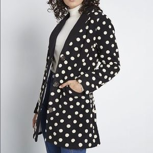 ModCloth Polka Dot Coat